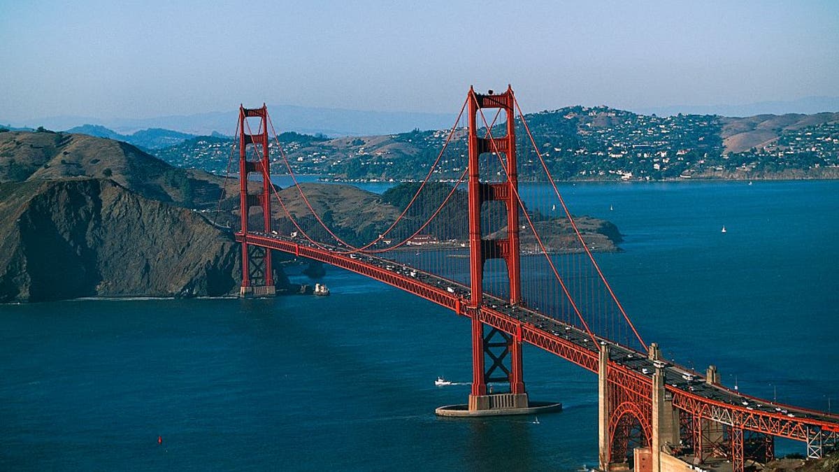 View of Golden Gate Bridge from above