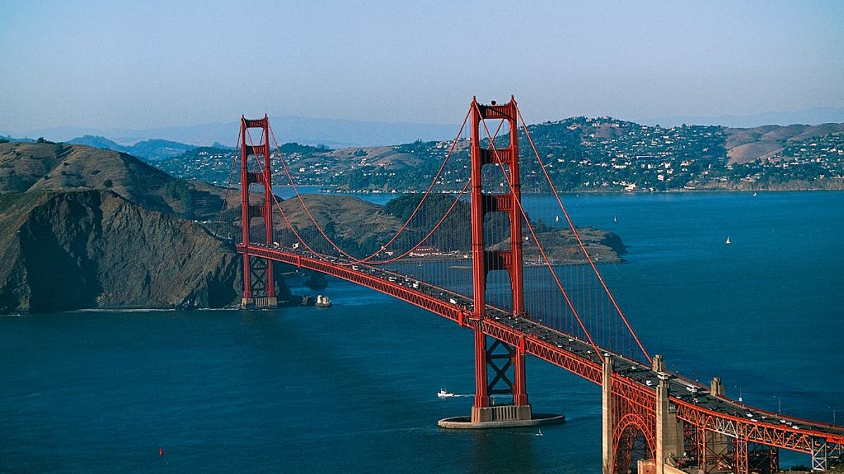 View of Golden Gate Bridge from above