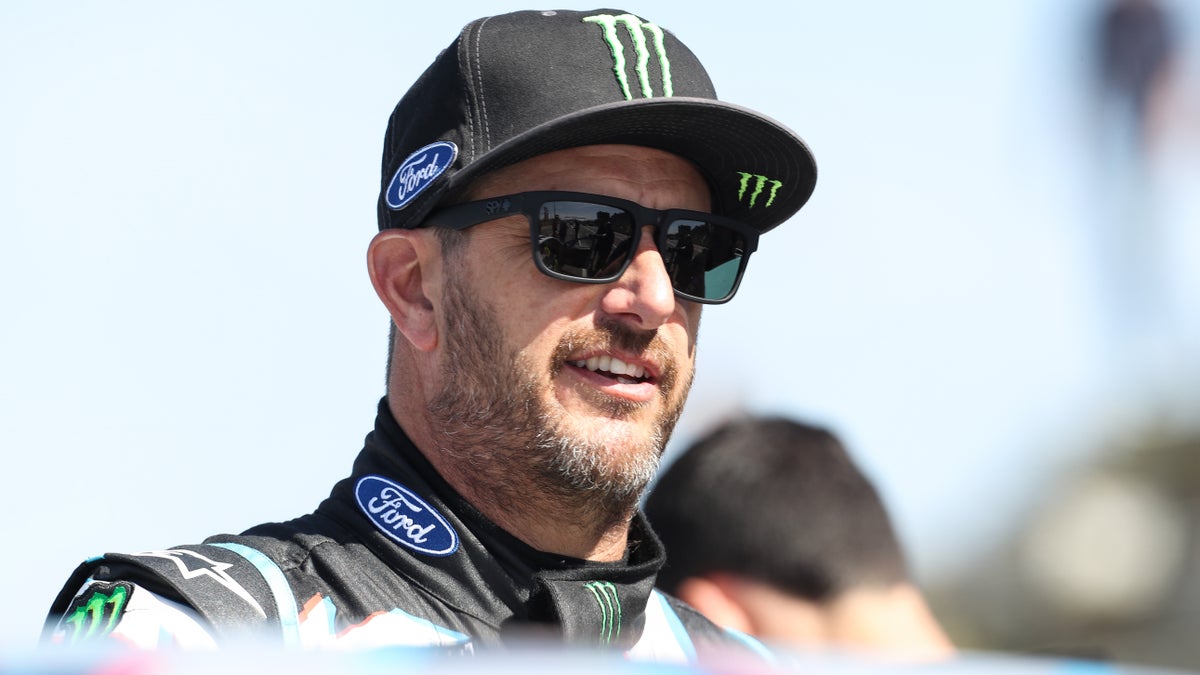 Ken Block wearing a hat and sunglasses