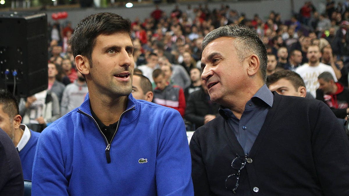 Novak Djokovic with his father, Srdjan Djokovic