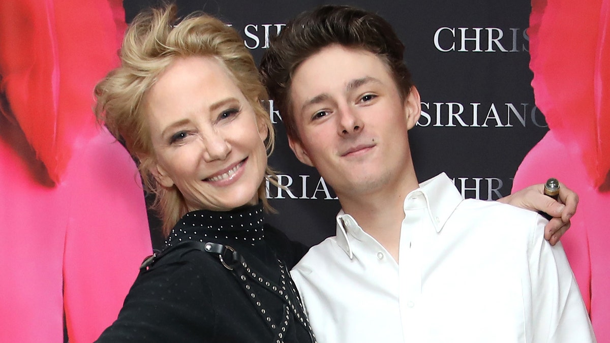 Anne Heche smiling with her son Homer