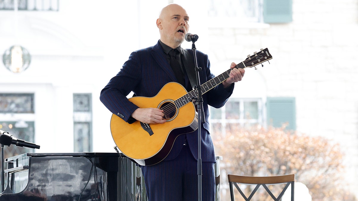 Billy Corgan performing at graceland