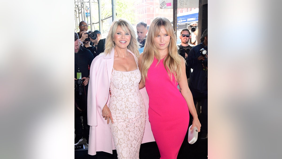 Christie Brinkley arriving on the red carpet with her daughter Sailor Brinkley Cook