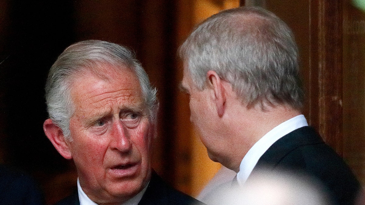 King Charles speaking sternly to his younger brother Prince Andrew