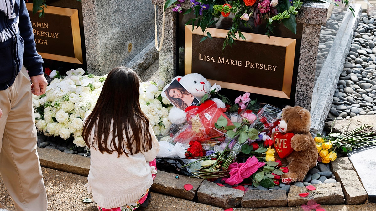 Lisa Marie Presley's gravesite at Graceland