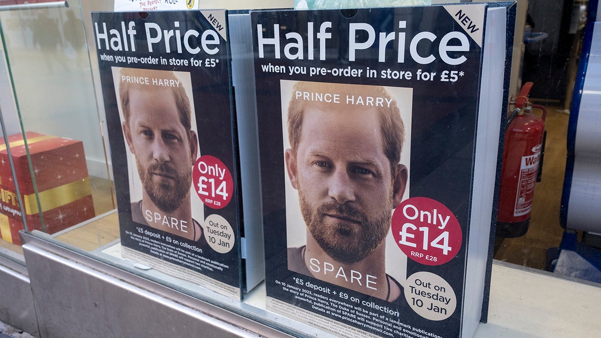 Prince Harry's memoir spare in bookstores