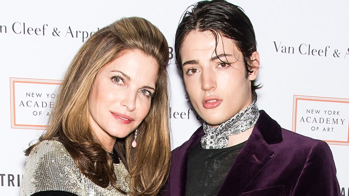 Stephanie Seymour and son Harry Brant attend the 2015 Tribeca Ball at New York Academy of Art
