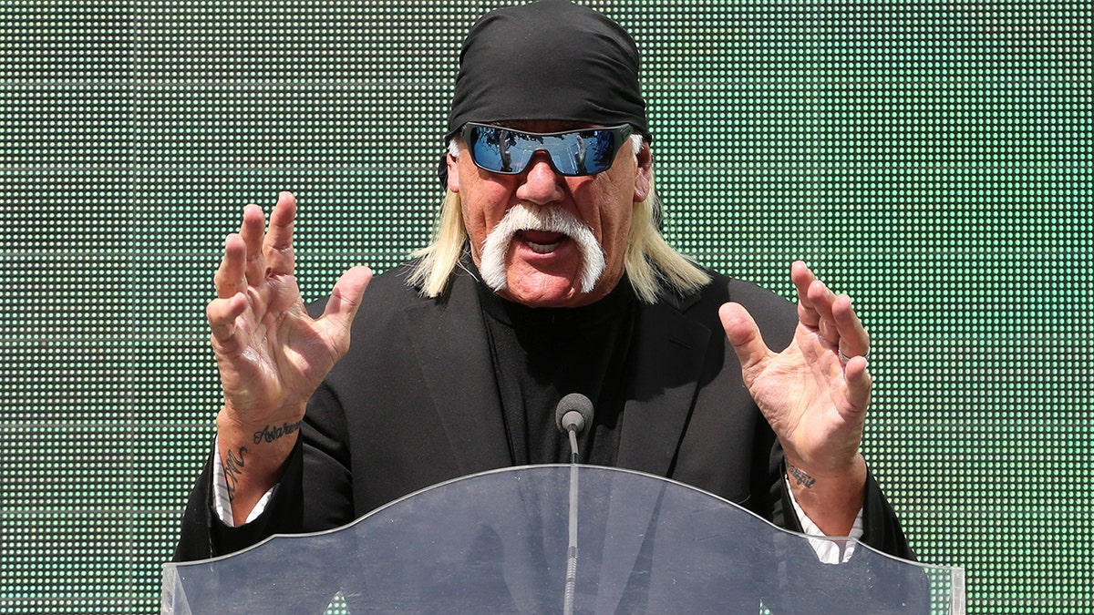 Hulk Hogan at a press conference