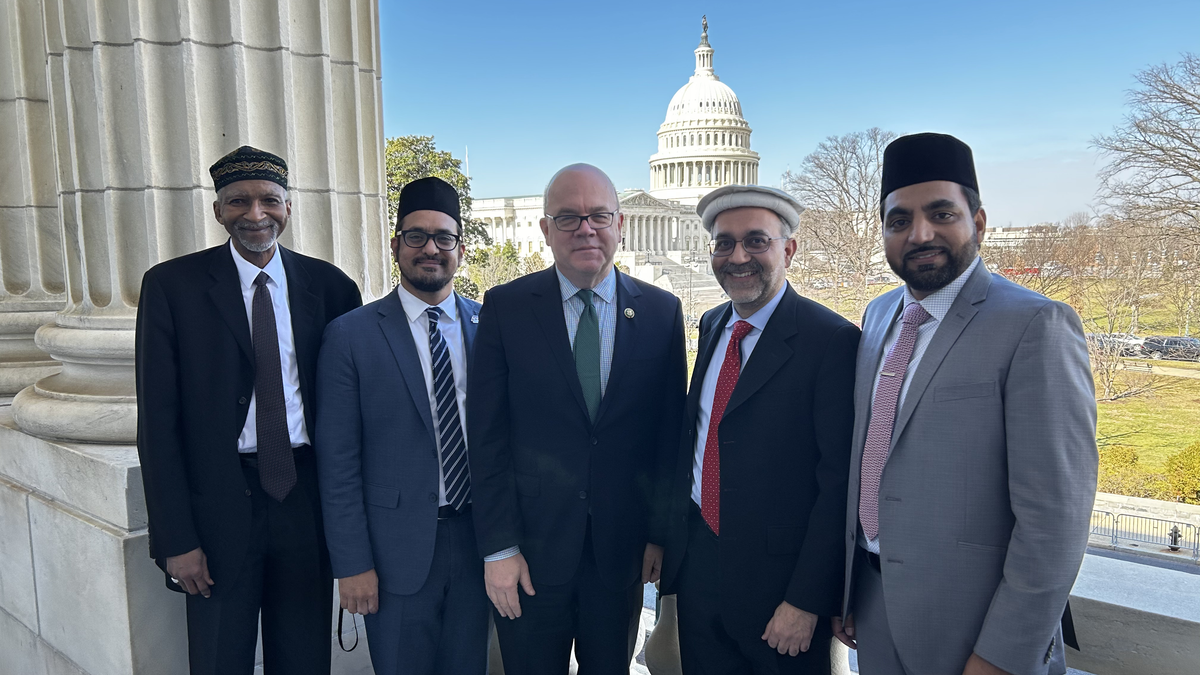 Rep. Jim McGovern, D-Massachusetts, center, meets with IRF advocates. (IRF Summit)