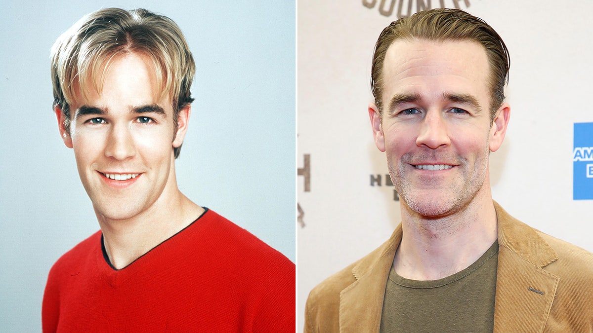 James Van Der Beek then and now split