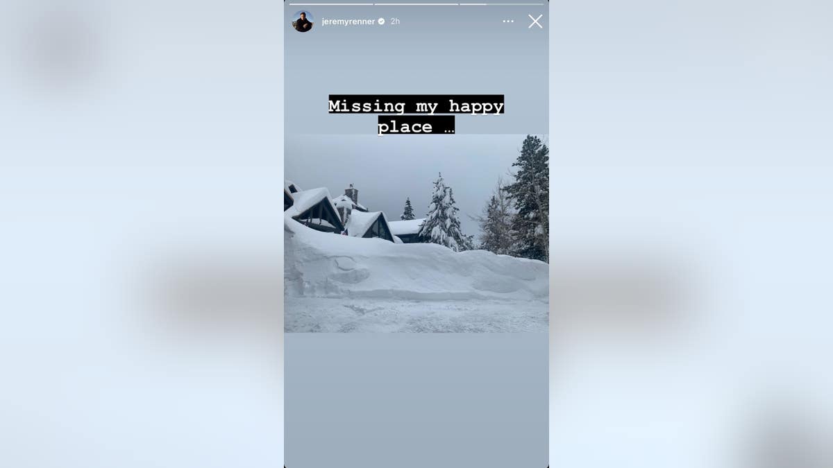 Jeremy Renner posts on Instagram