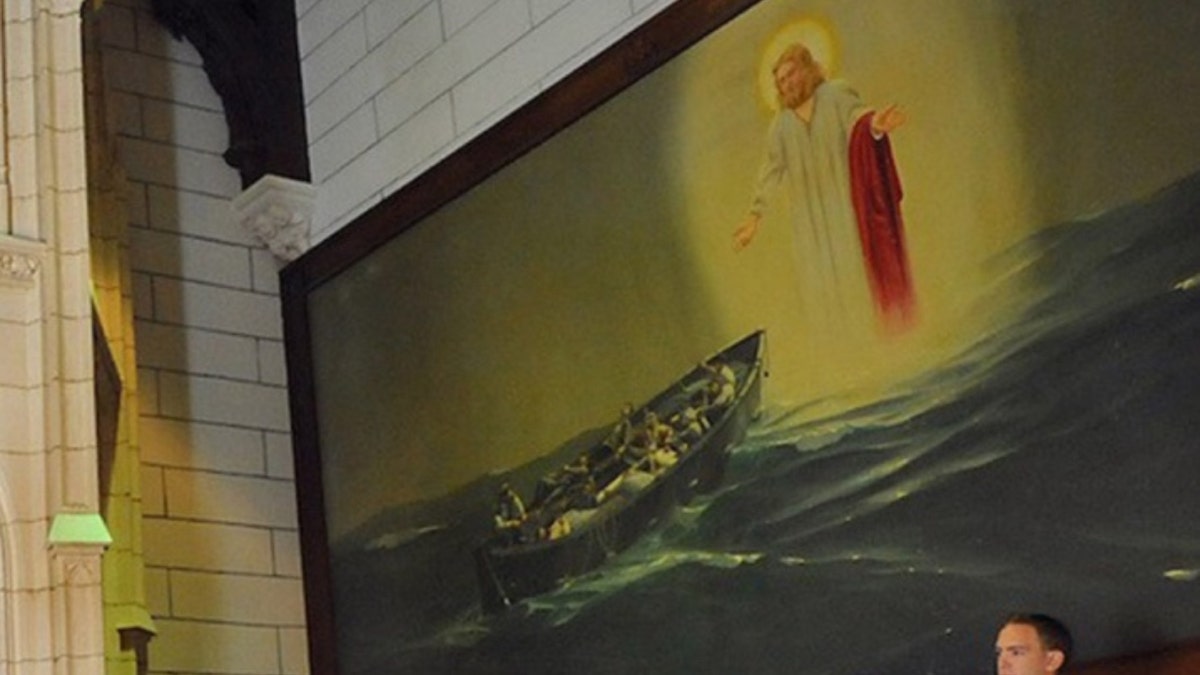 "Christ on the Water" painting at USMMA