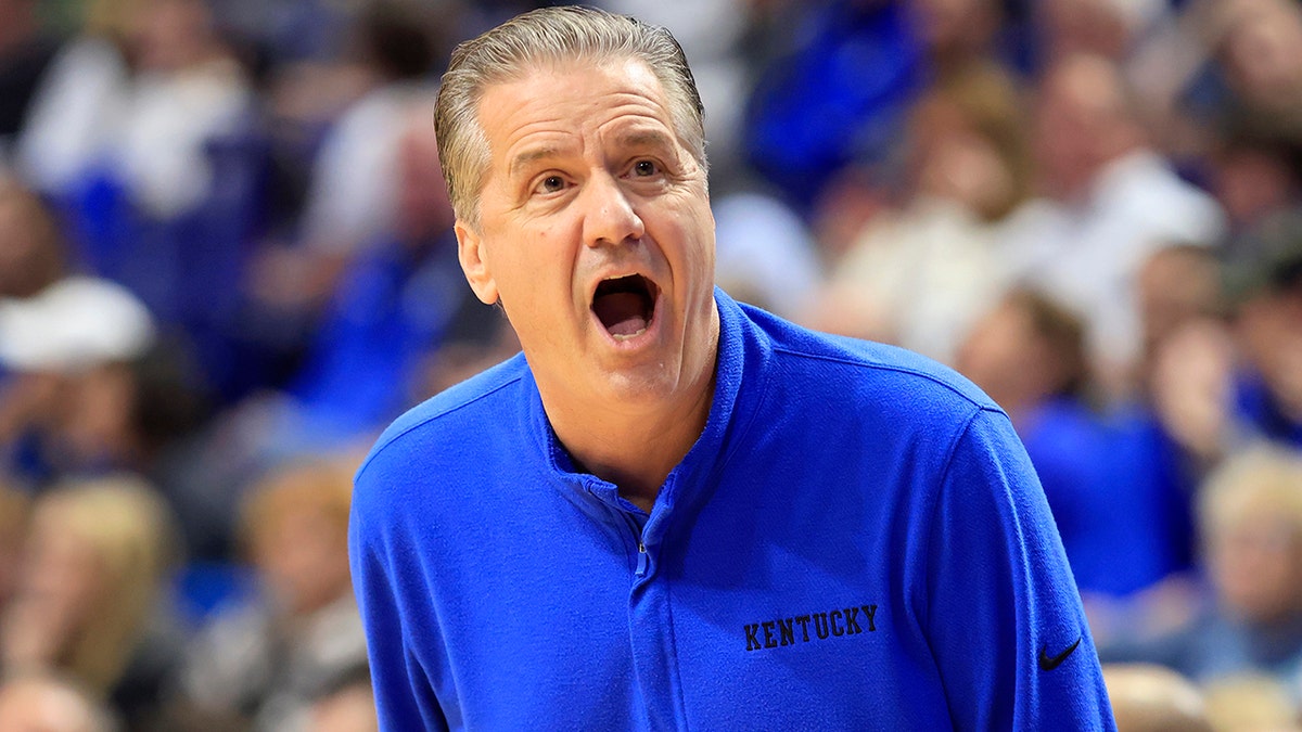 John Calipari with his mouth agape