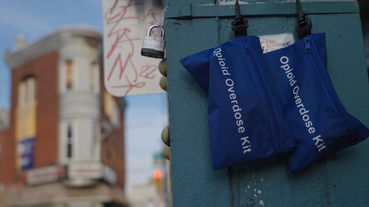 Narcan kit hangs in Philadelphia