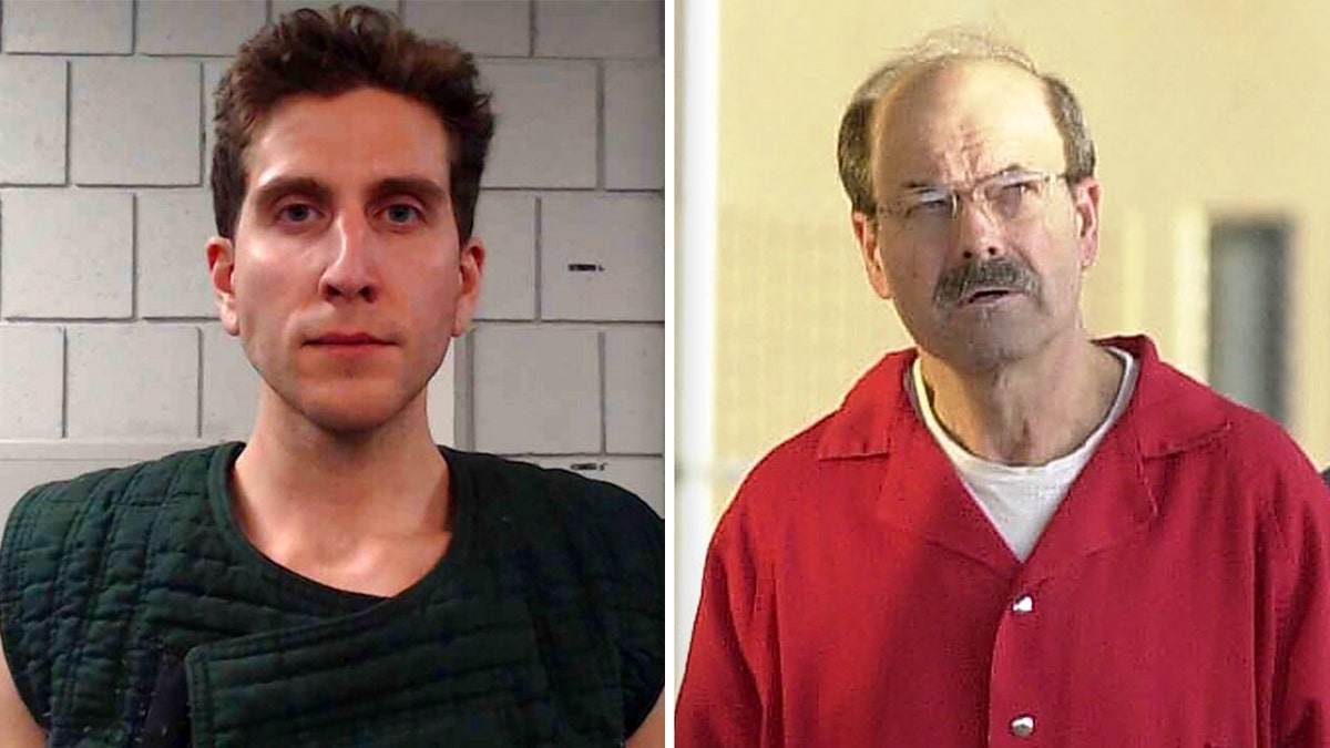 Bryan Kohberger and Dennis Rader in prison garb