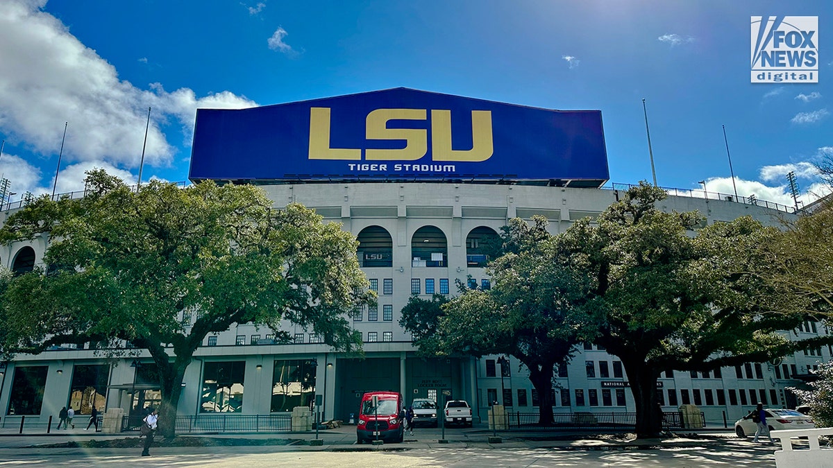 The Louisiana State University football stadium