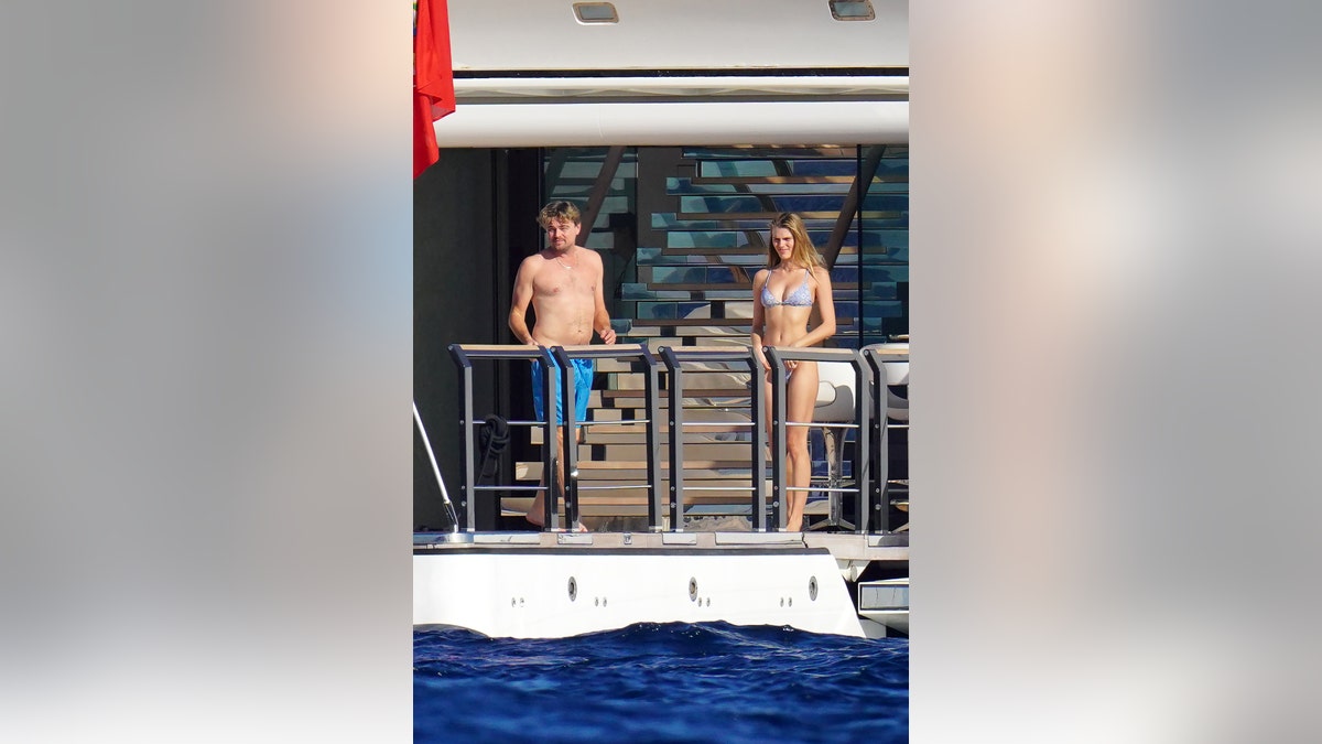 Leo with a girl on a yacht