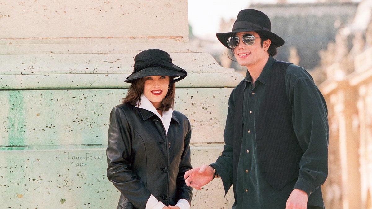 Lisa Marie Presley and ex-husband Michael Jackson in Europe