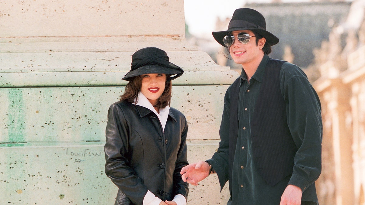 Lisa Marie Presley and ex-husband Michael Jackson in Europe