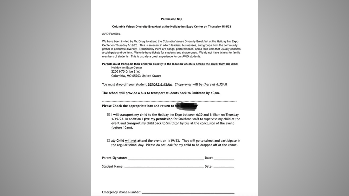 permission slip drag breakfast