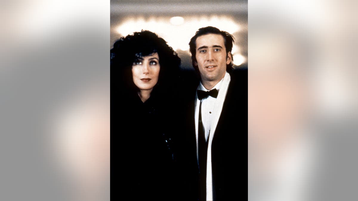 Cher with Nicolas Cage in Moonstruck