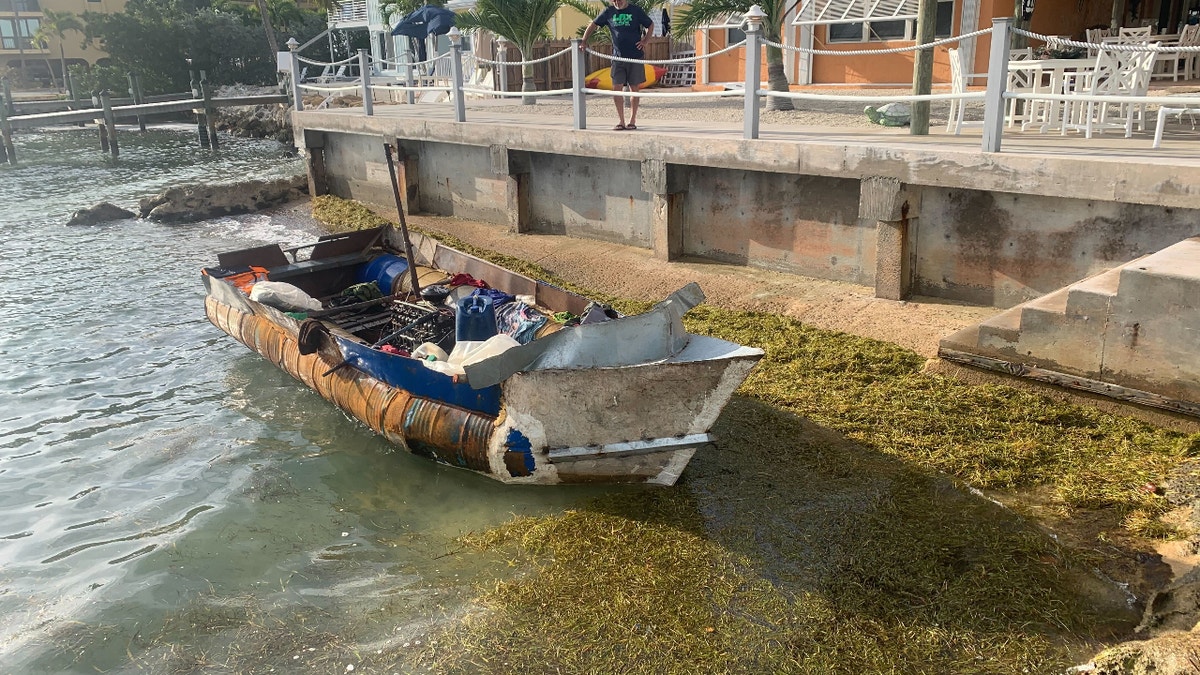 Another view of the migrant boat, obtained by Fox News Digital.