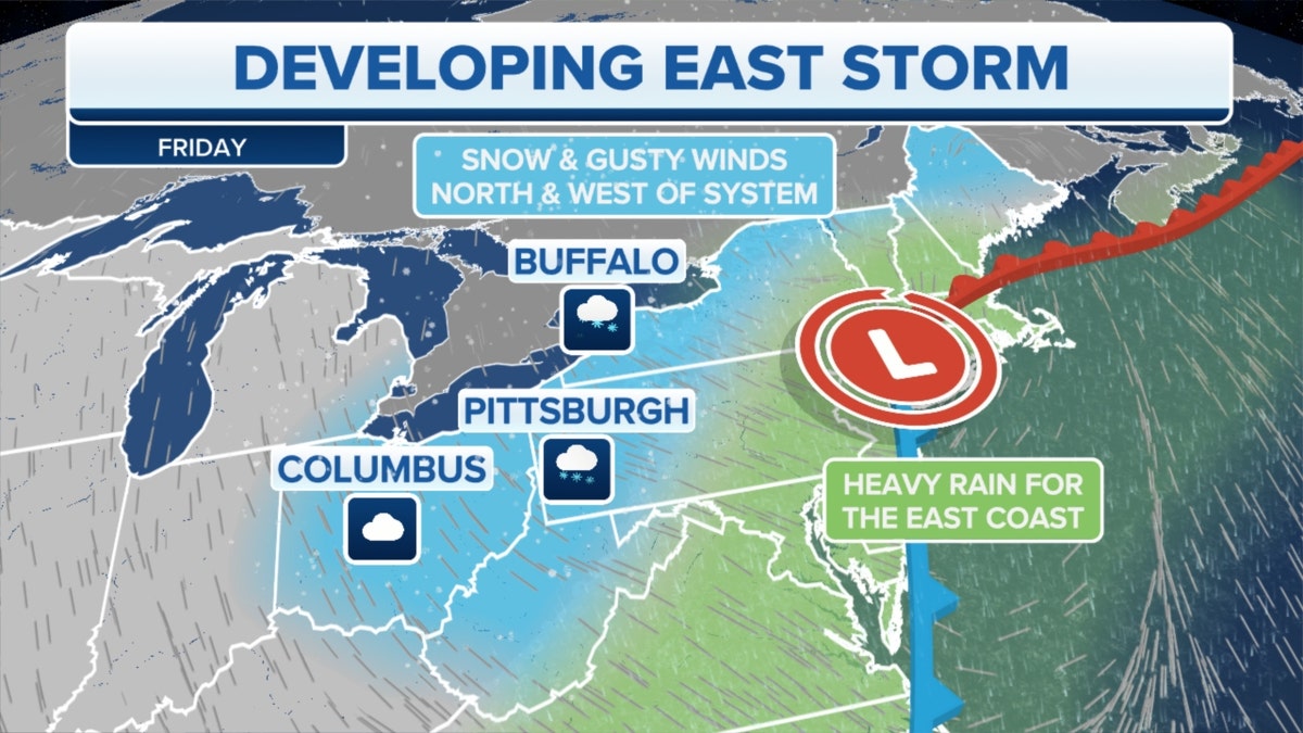 East Coast storm impacts on Friday