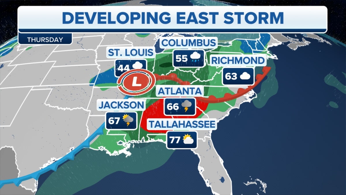 A developing storm in the Northeast