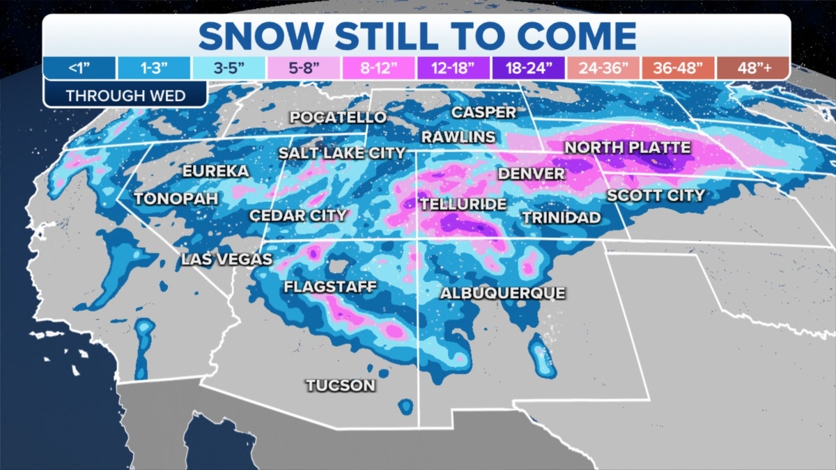 Snow still expected in the western U.S.