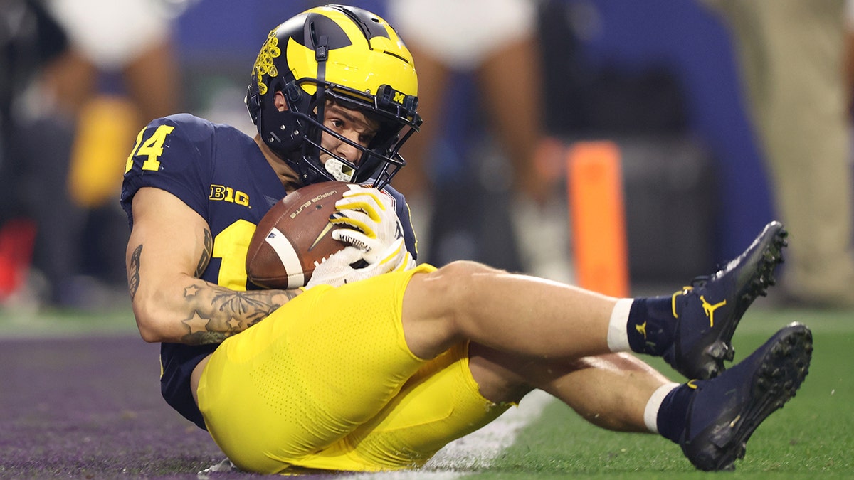 Roman Wilson catches a pass