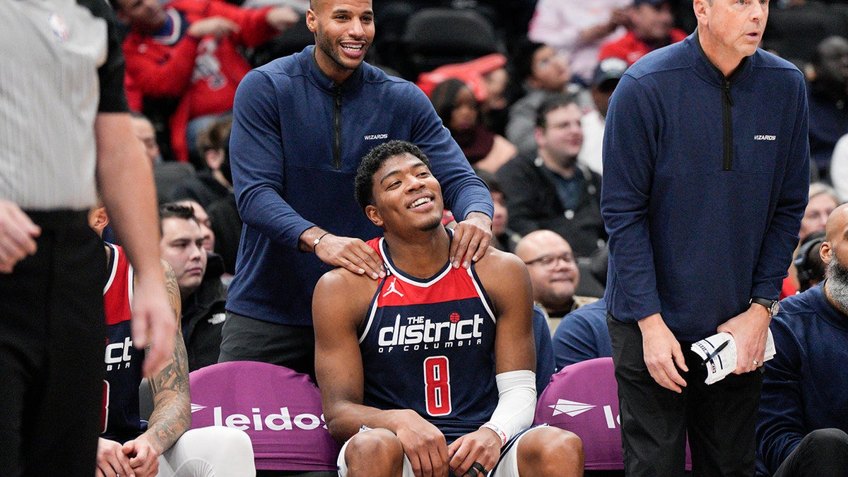 Rui Hachimura on the bench