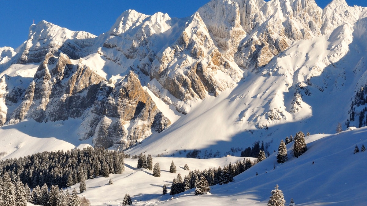 Winter landscape at the foot of the Santis, 