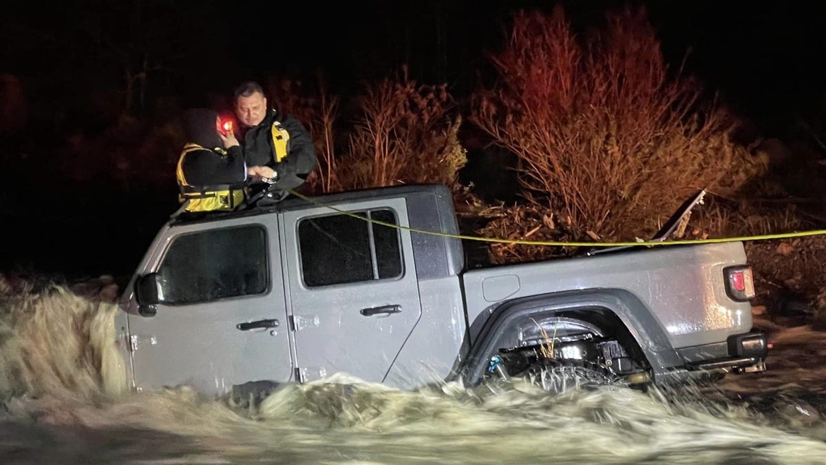 San Bernardino SUV Flood Rescue