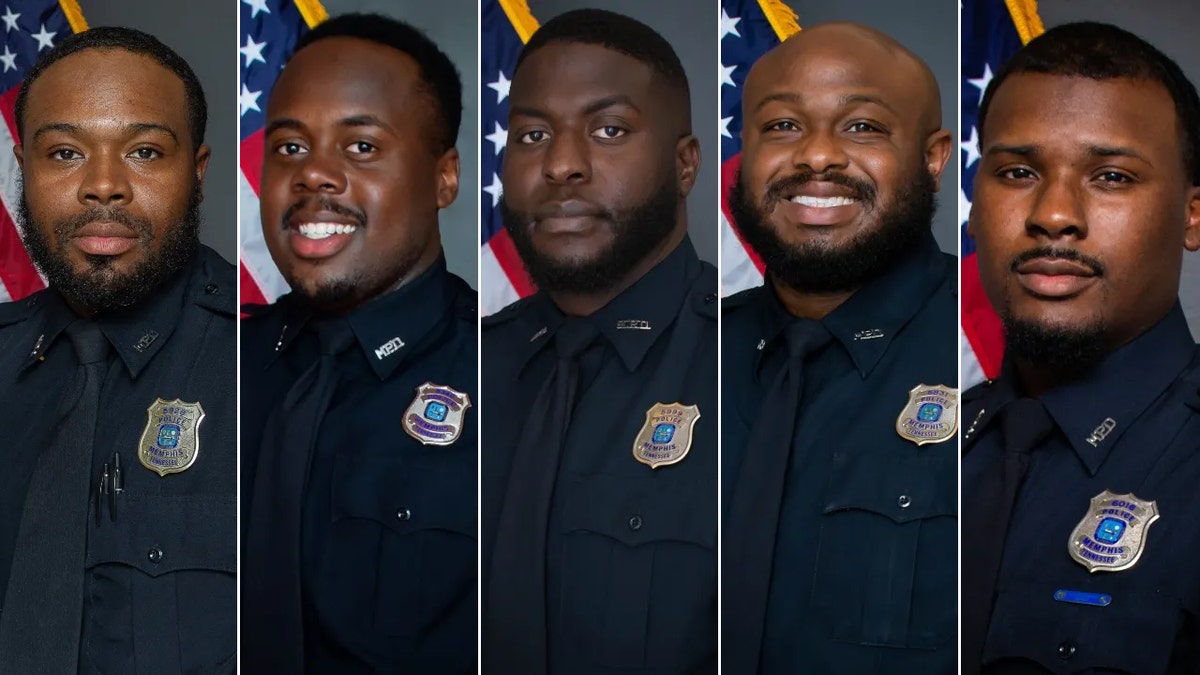 A photo of the five officers