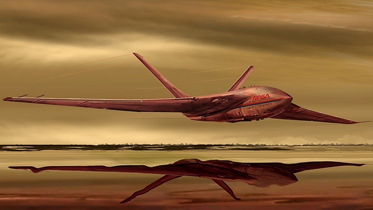 An illustration of the TitanAir space seaplane