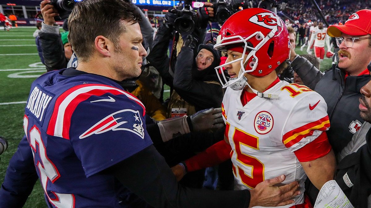 Tom Brady and Patrick Mahomes in 2019