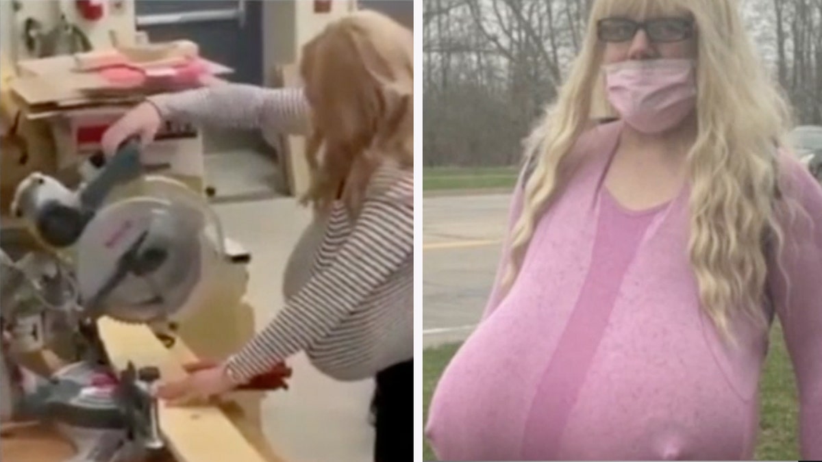 Canadian teacher with giant breasts claims they're 'real' as she