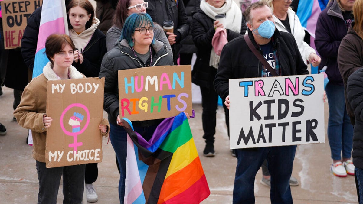 Trans kids protesting