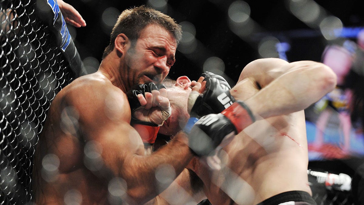 UFC fighter Phil Baroni battles another UFC fighter