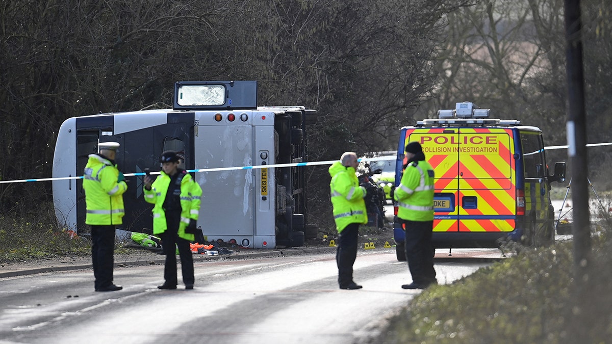 emergency services at scene of bus crash