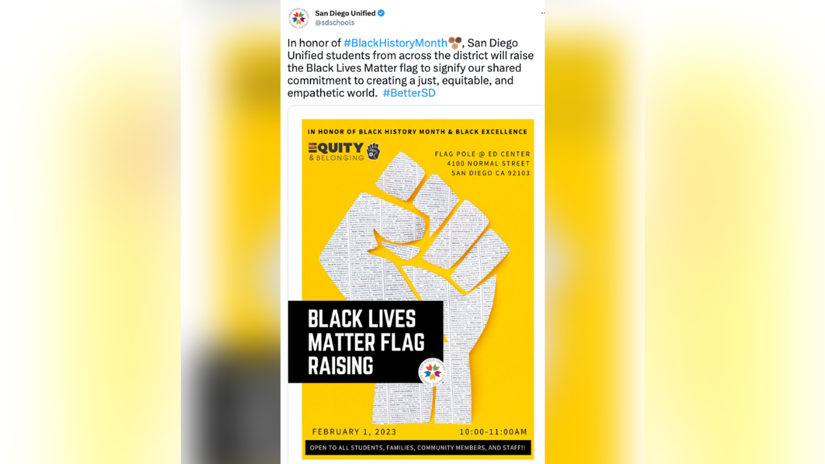 California school BLM flag