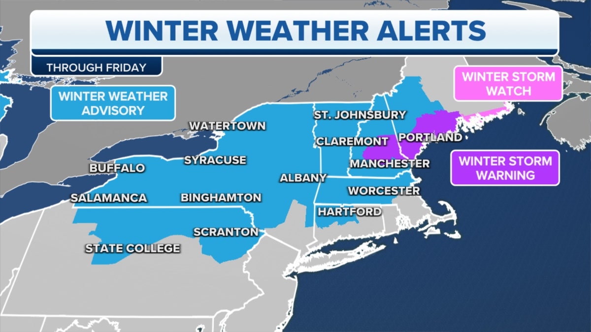 Friday winter weather alerts