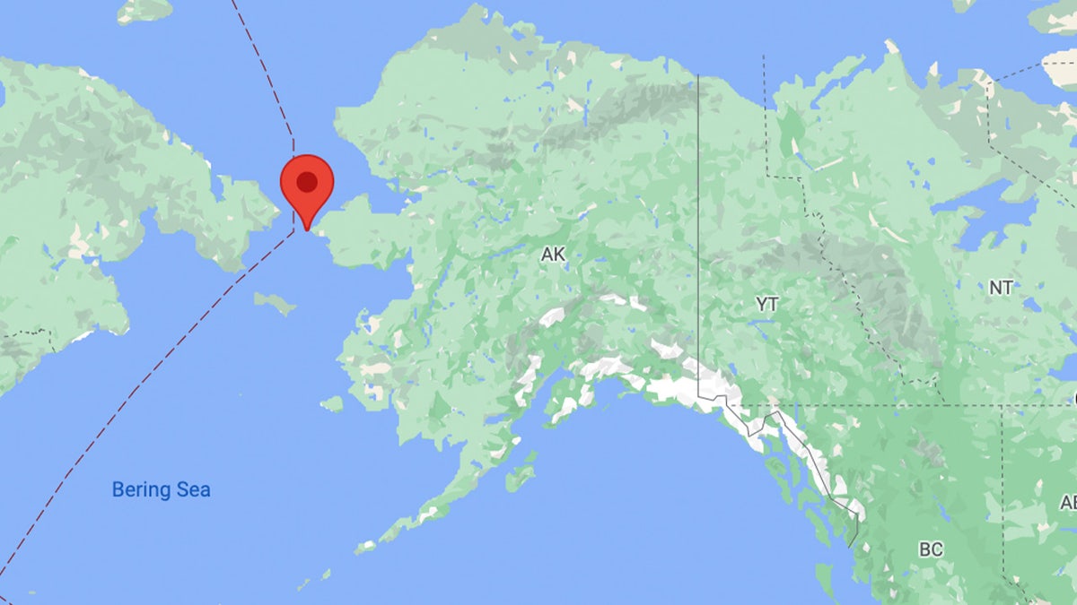 Wales, Alaska on a map