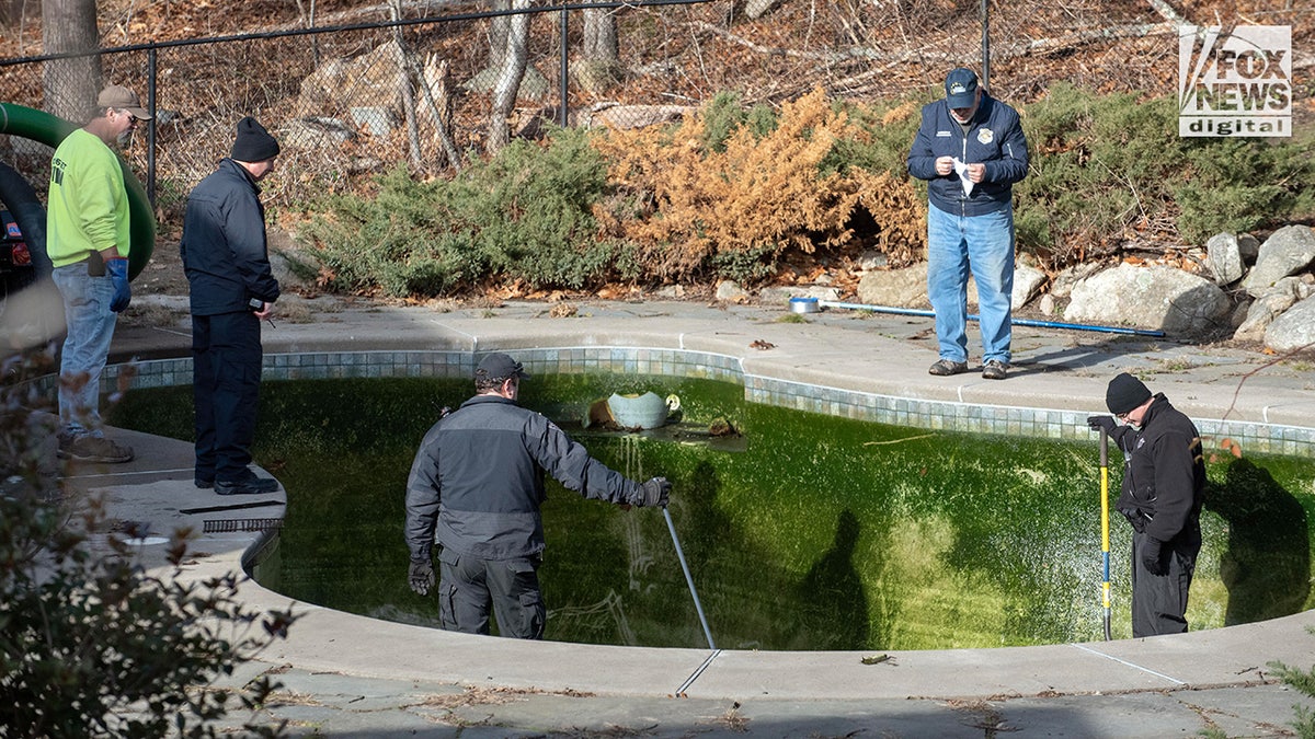 Ana Walshe's pool being drained