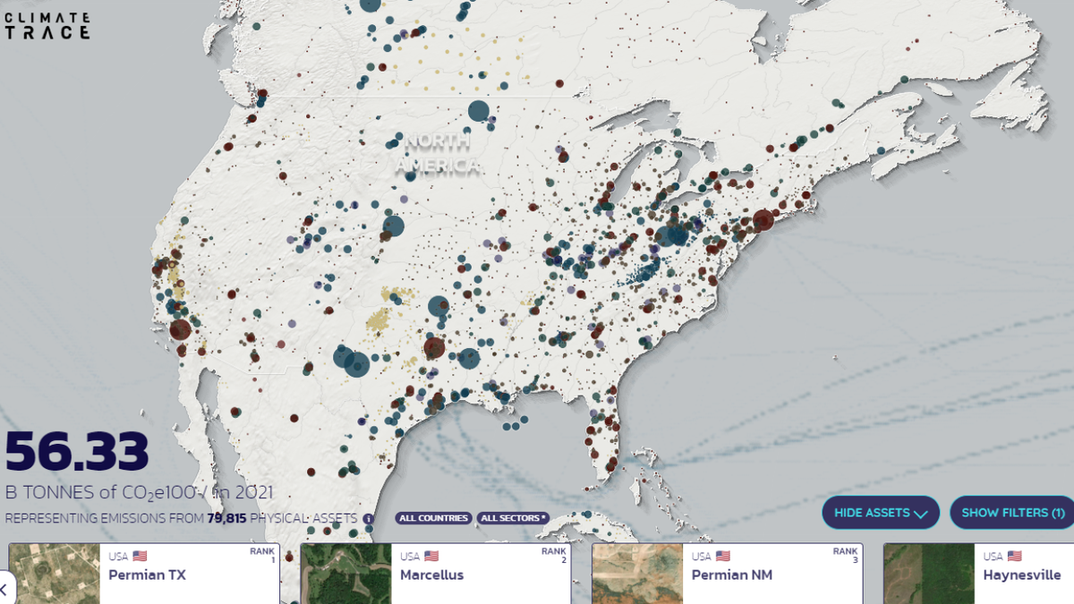 Climate TRACE greenhouse gas emissions