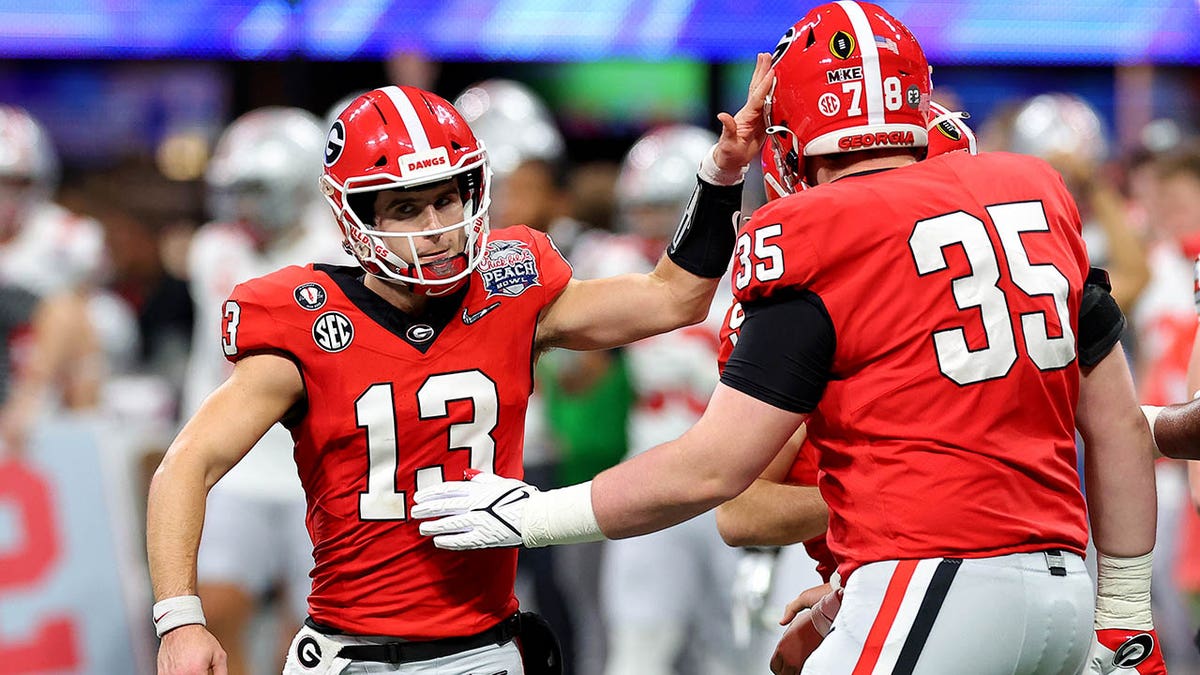 Stetson Bennett celebrates score