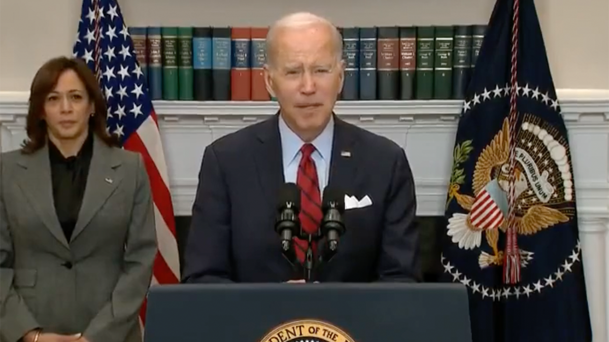 Biden speaks to the press