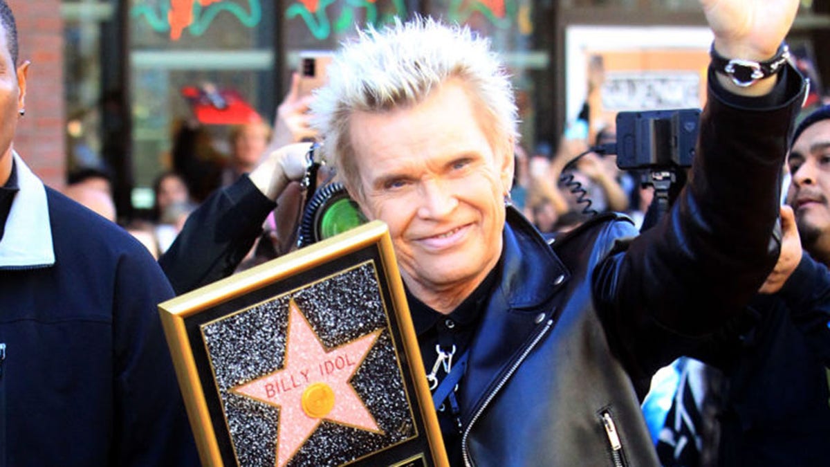 billy idol with star plaque