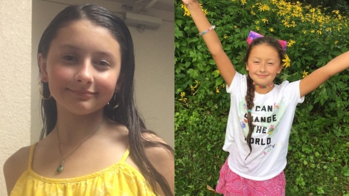 A collage featuring two images of Missing North Carolina girl Madalina Cojocari.