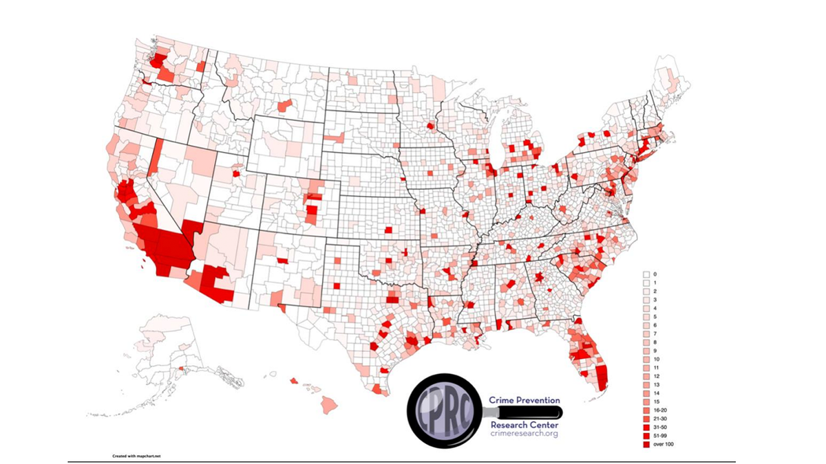 Murder map of US 